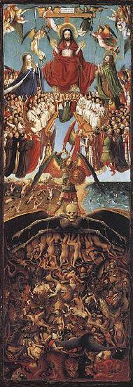 Jan Van Eyck Crucifixion y Juicio final France oil painting art